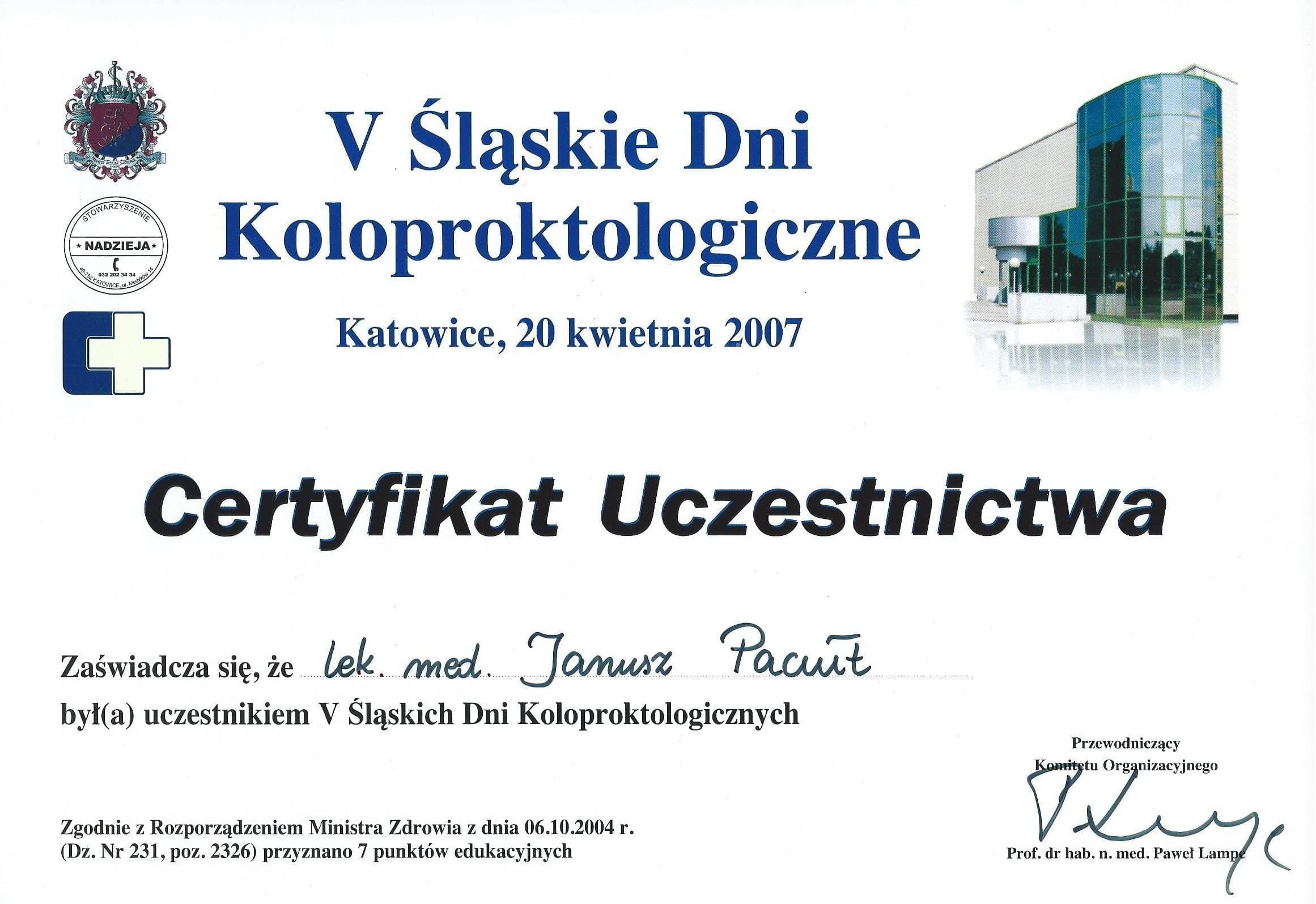 2007 Koloproktologia